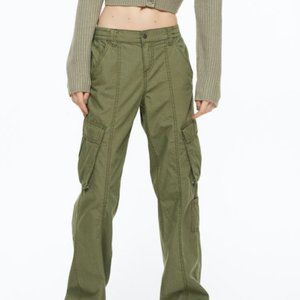 Olive Green Canvas Cargo Pants Cotton 4 New NWT